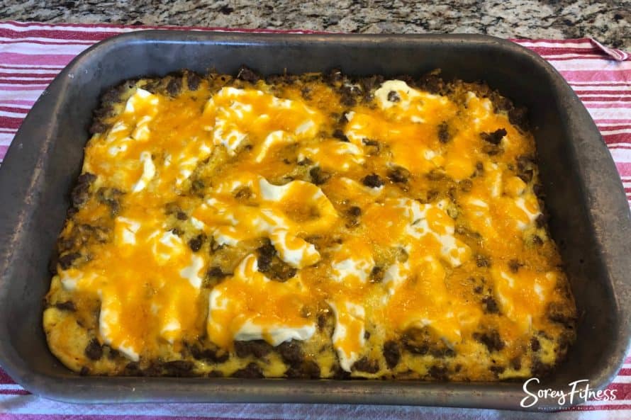 Low Carb Breakfast Casserole with Sausage and Cream Cheese