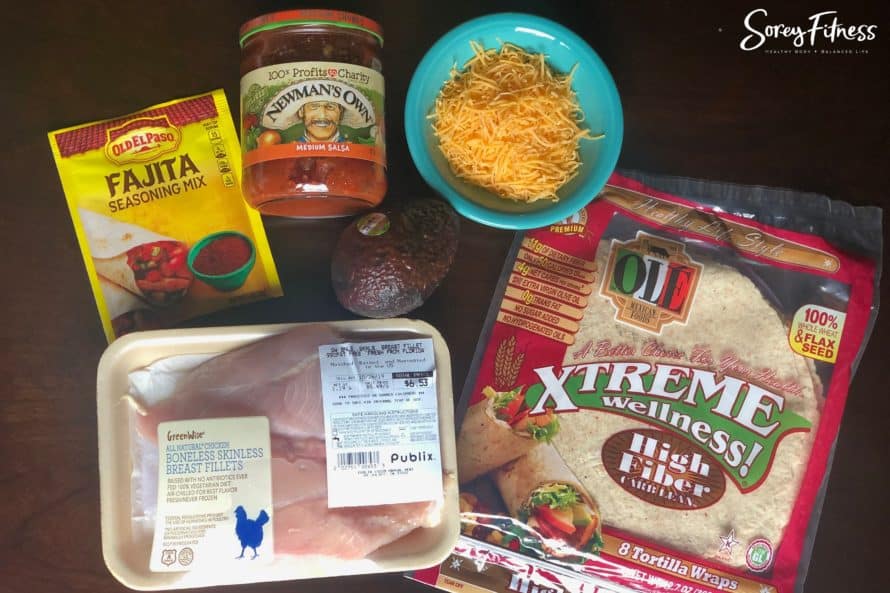 Ingredients for crockpot taco chicken meat