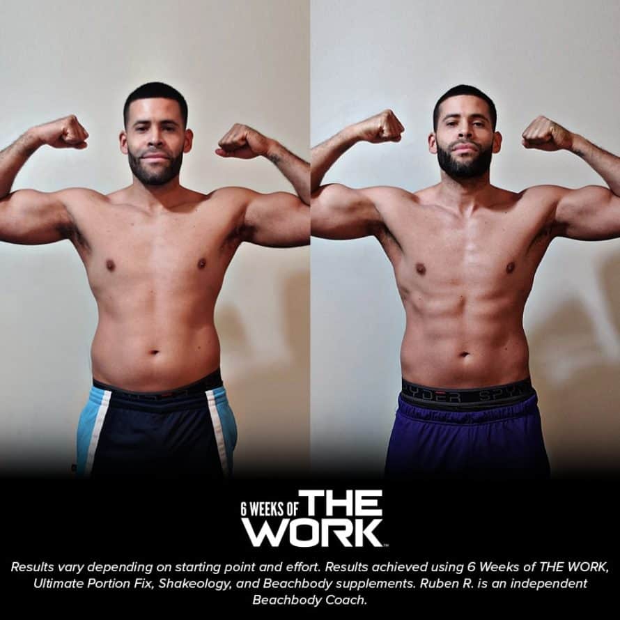 A Man's Before and After Photo from The Work workouts