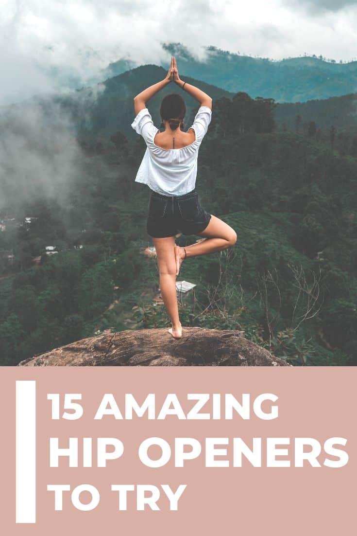 woman doing tree pose outdoors 