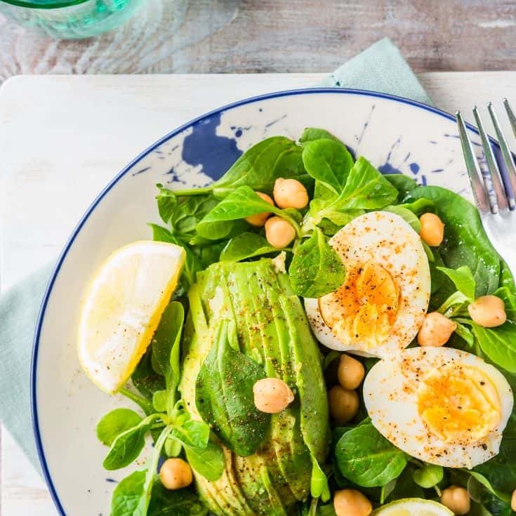 Fresh Garden Salad with Eggs are apart of our Keto Diet Plan.