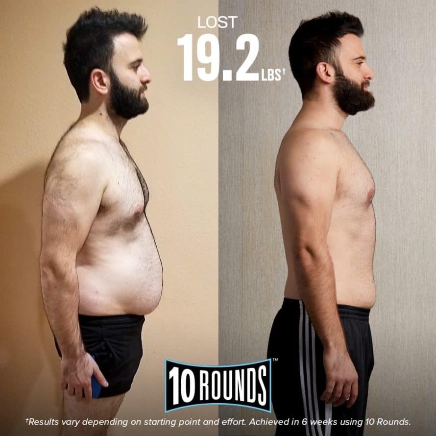 Man's 10 Rounds Before and After Pictures
