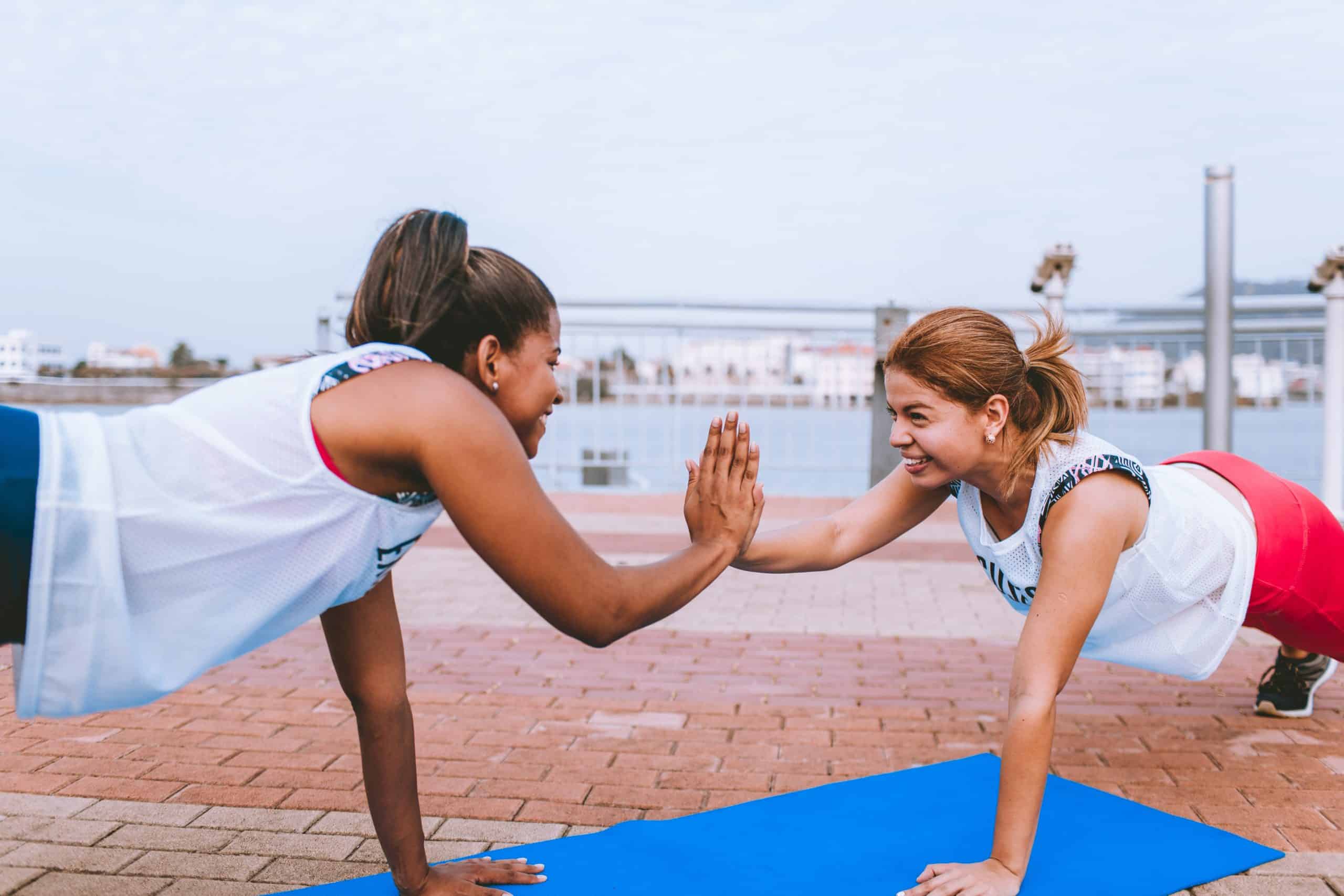 women working out together