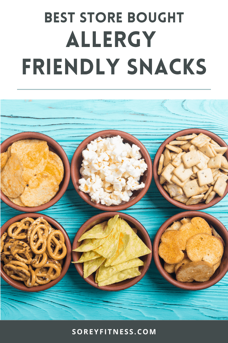 snacks on a blue table with text overlay