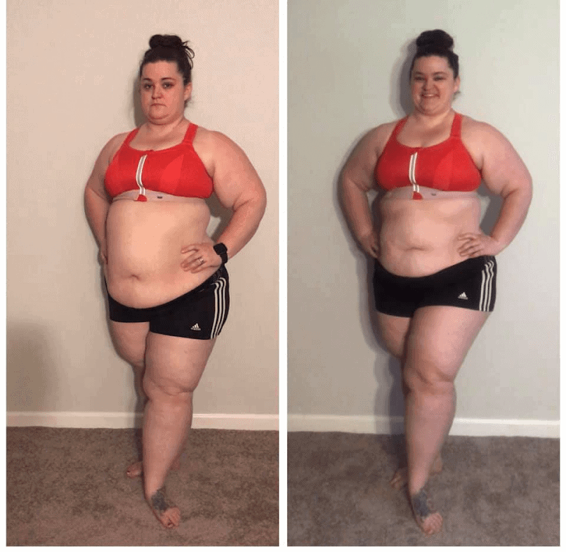 Muscle Burns Fat Before and After Photo Woman