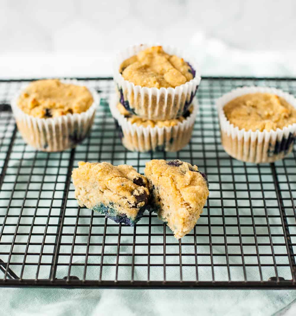 coconut flour muffins on cooling rack