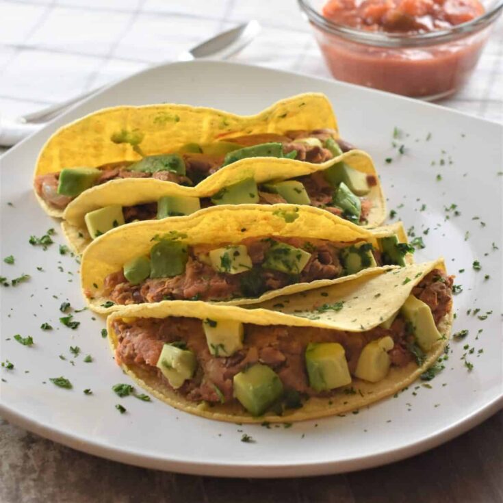 Image for Smashed Pinto Bean Tacos [Gluten-Free, Vegan & with Oil-Free Option]