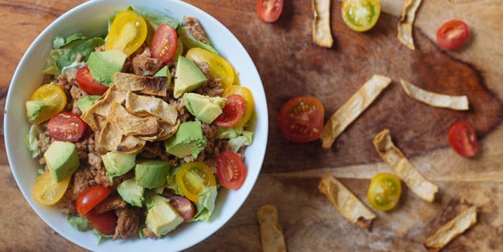 2b mindset taco salad recipe for lunch