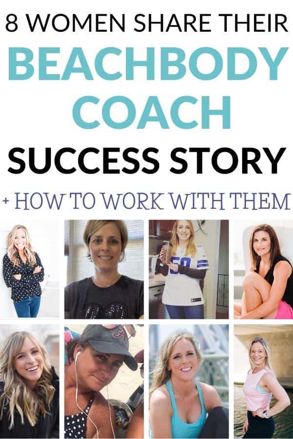 Collage of 8 Women who share their Beachbody Coach success stories on Sorey Fitness