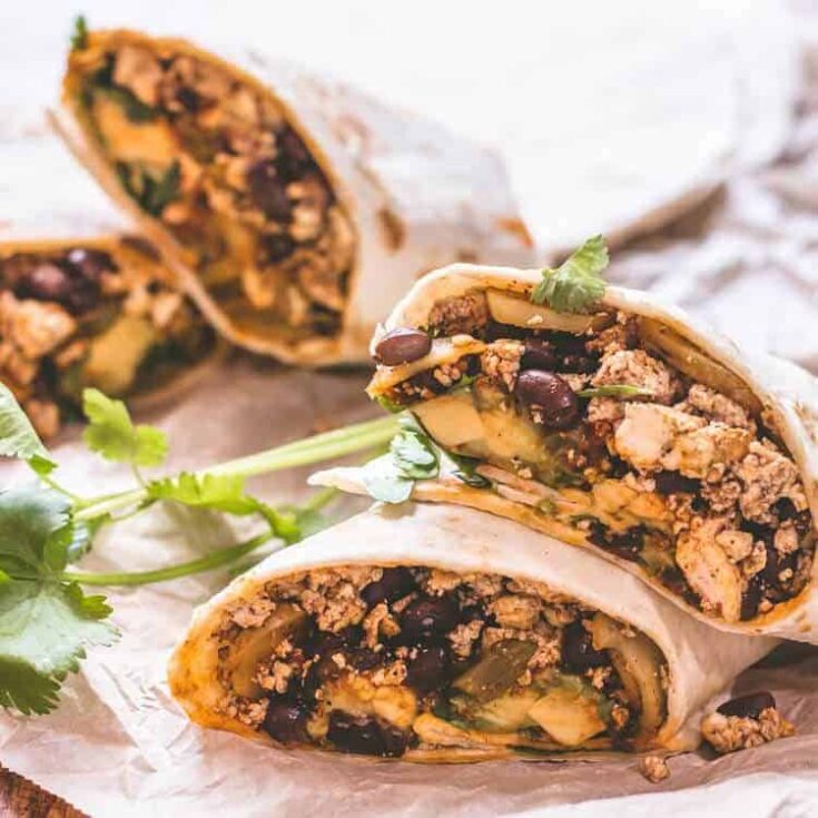 Image for High Protein Vegan Breakfast Burritos