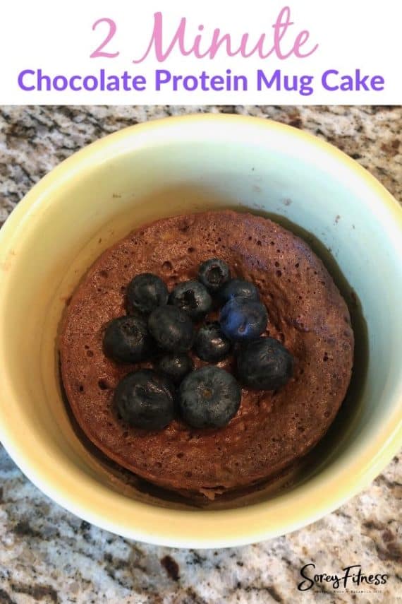 Microwave Chocolate Protein Mug Cake (3 Ingredients!)