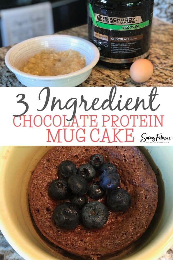 3 ingredients & mug cake cooked