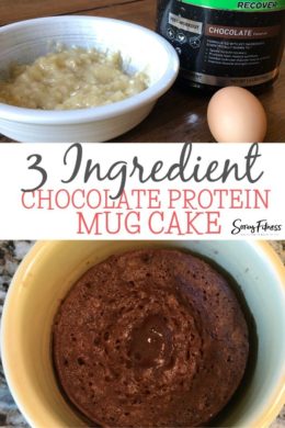 Microwave Chocolate Protein Mug Cake (3 Ingredients!)