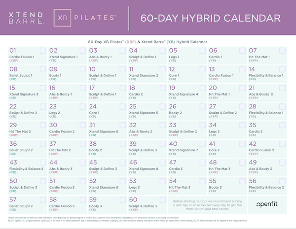 xb pilates and barre hybrid 30 days 60 days