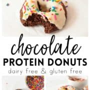 protein donut chocolate collage