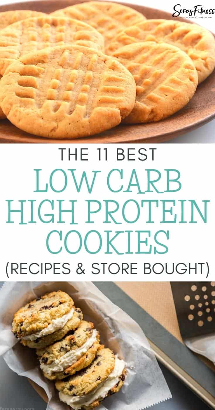 low carb high protein cookies collage