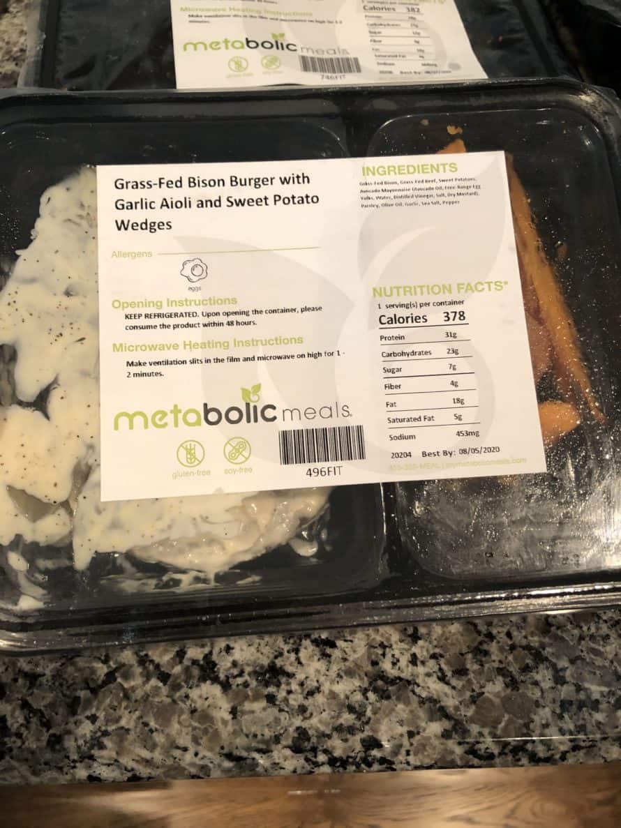 metabolic meals package