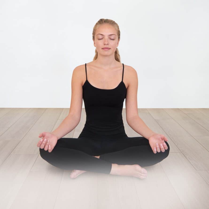 cross legged comfortable position to meditate