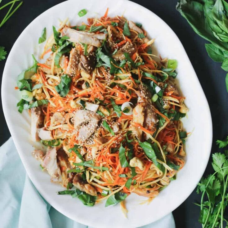 Image for Paleo Asian Chicken "Noodle" Salad [Video]