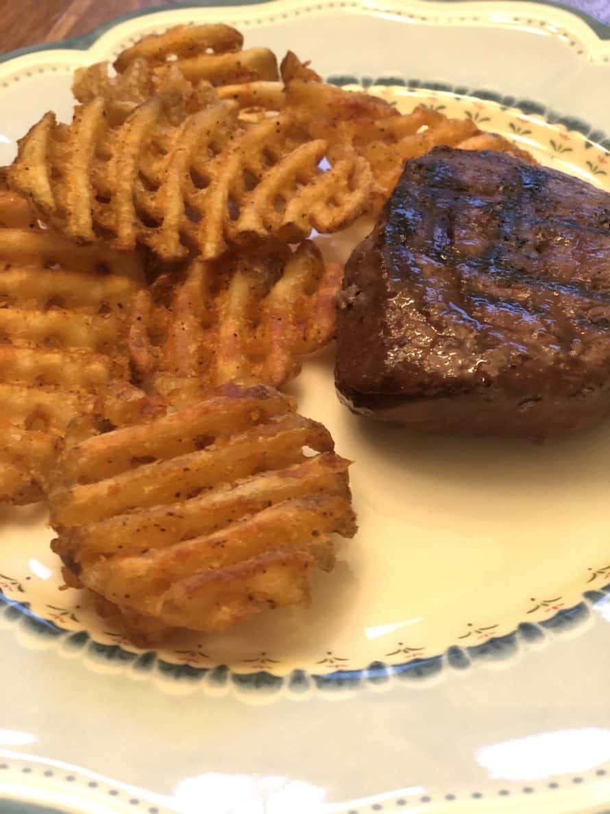 sirloin with waffle fries