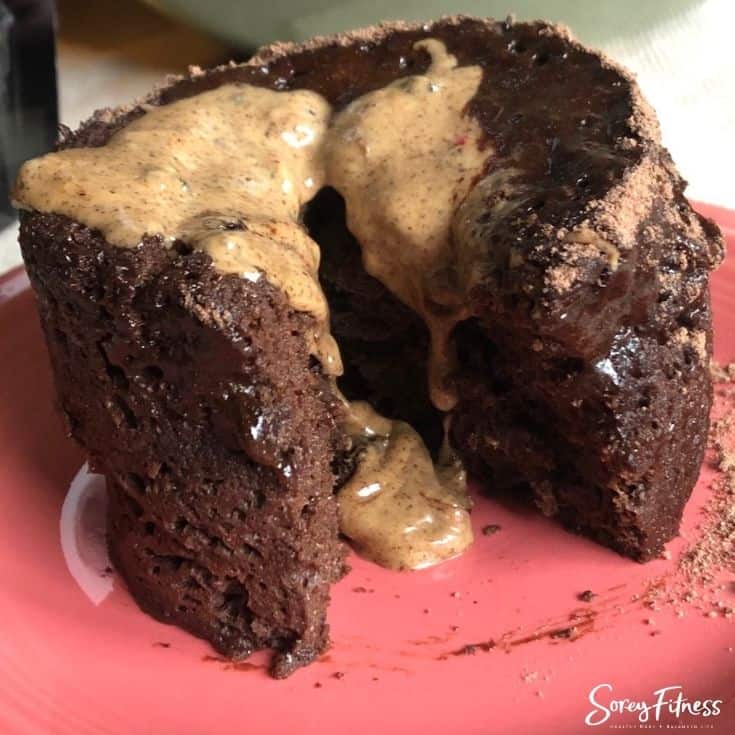 Shakeology mug cake with peanut butter