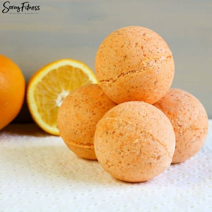 4 orange creamsicle natural bath bombs