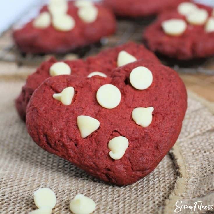 Keto Valentines Cookies (Red Velvet & Heart-Shaped)