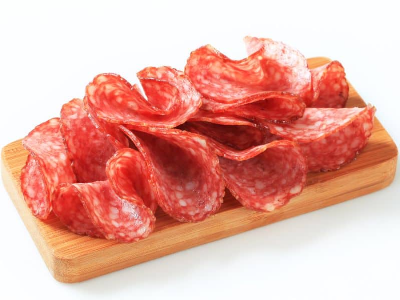 slices of genoa salami