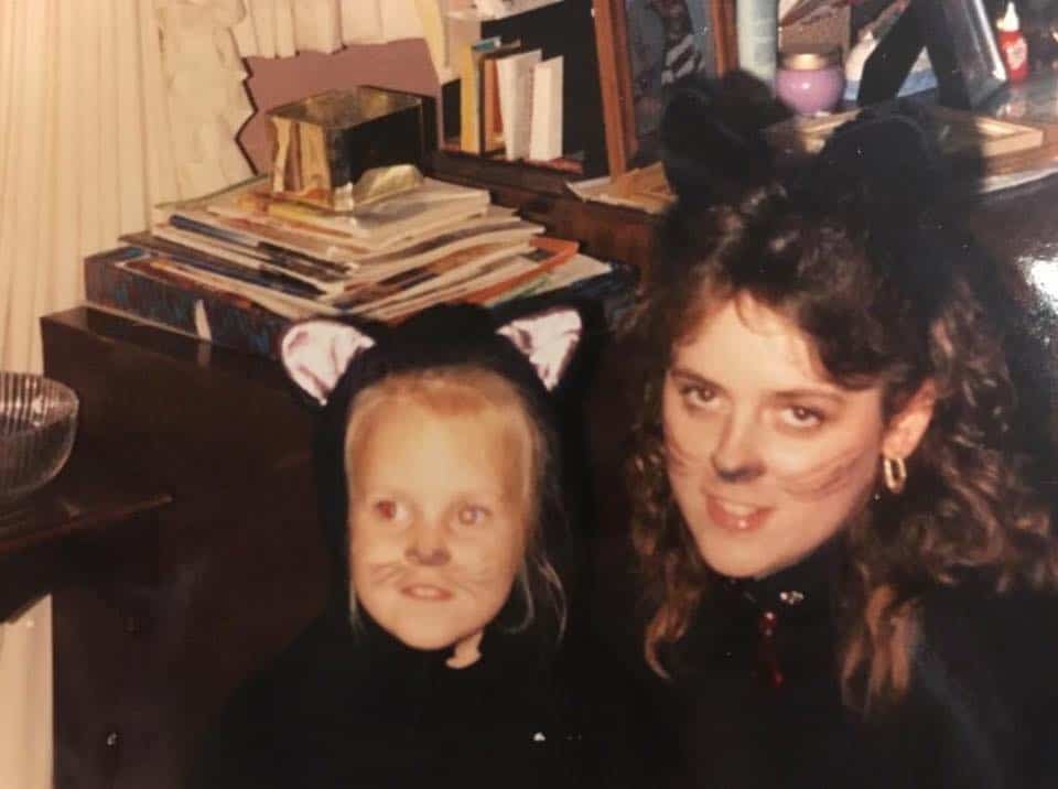 kim and kalee old picture at Halloween