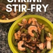 paleo stir fry shrimp in a bowl