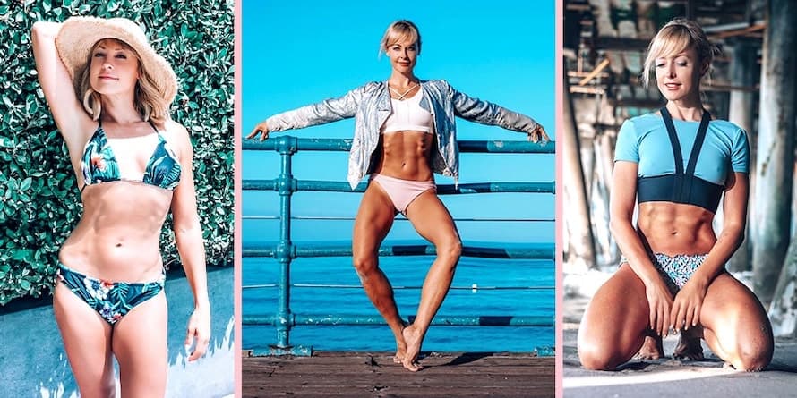 Collage of pictures of Elise Joan from Barre Blend