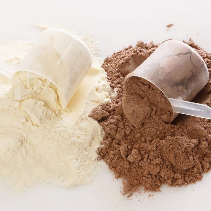 vanilla and chocolate protein powder