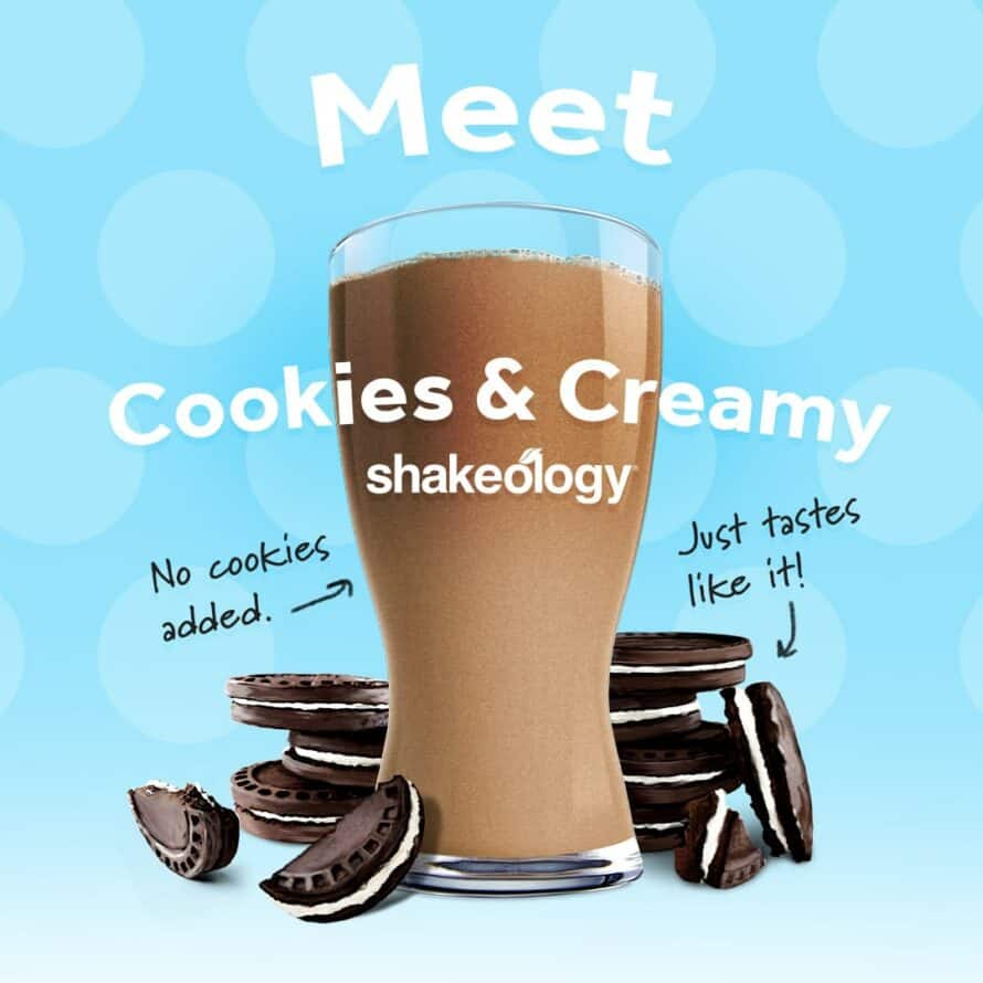 Cookies and Creamy Shakeology annoucement