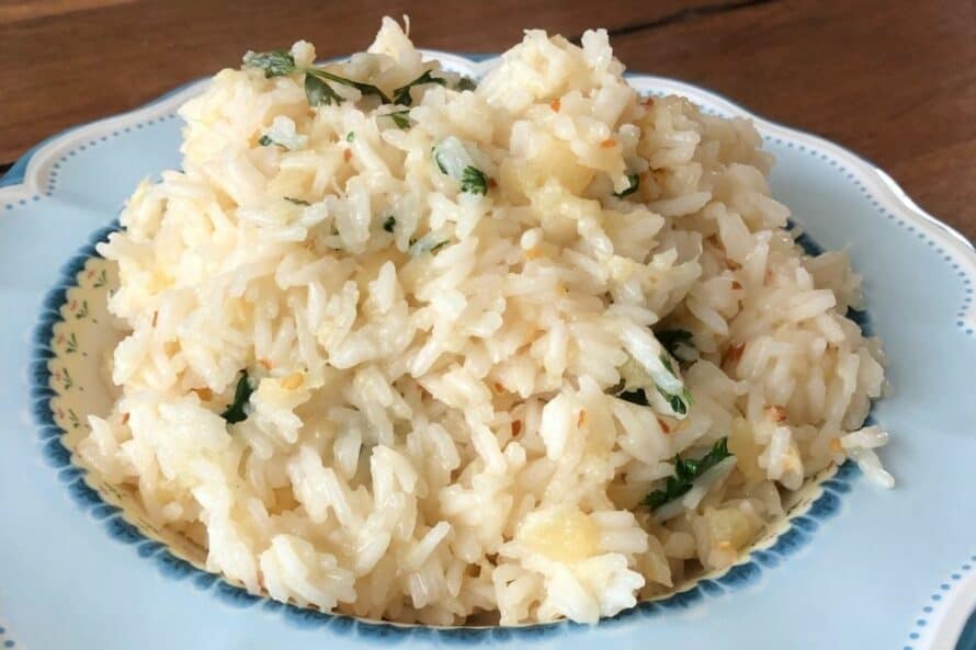bowl of pineapple rice
