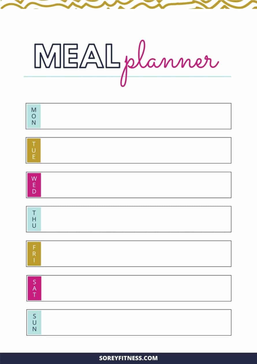 weekly meal planner