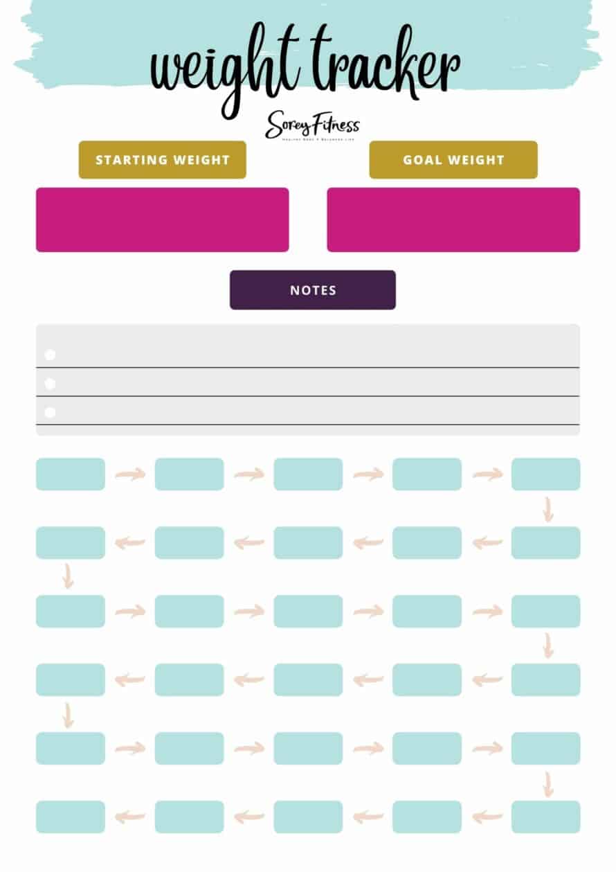 weekly weight loss tracker template free