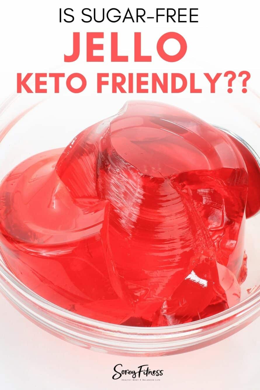strawberry jello with the text overlay Is Sugar Free Jello Keto Friendly??