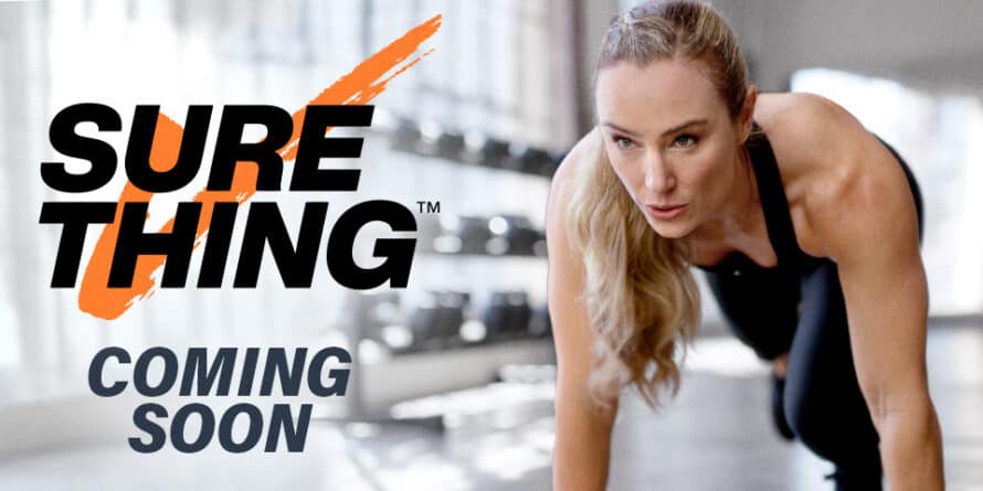 sure thing workout promo banner with megan davies