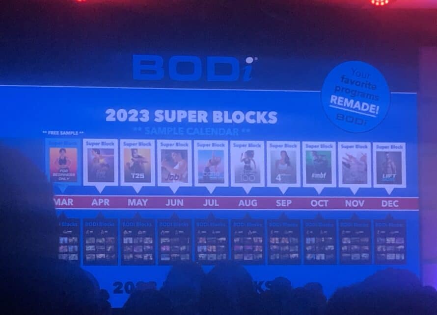 BODi Super Blocks Schedule