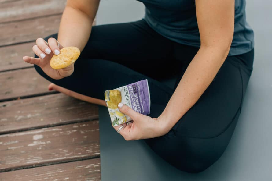 kalee holding a lemon cookie