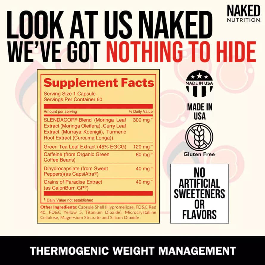 Naked Thermogenic Fat Burner Supplement Information Infographic
