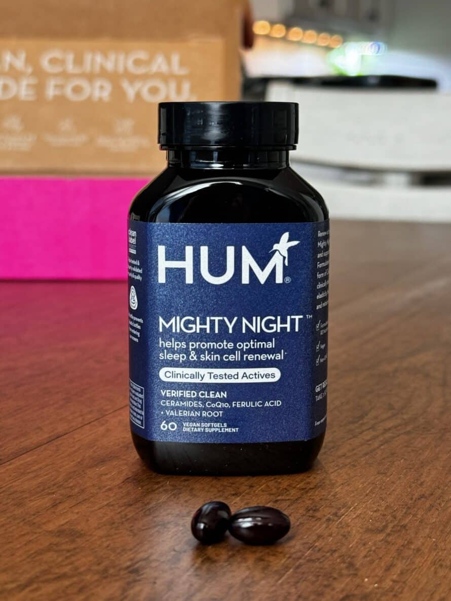 HUM Mighty Night Bottle and Capsules