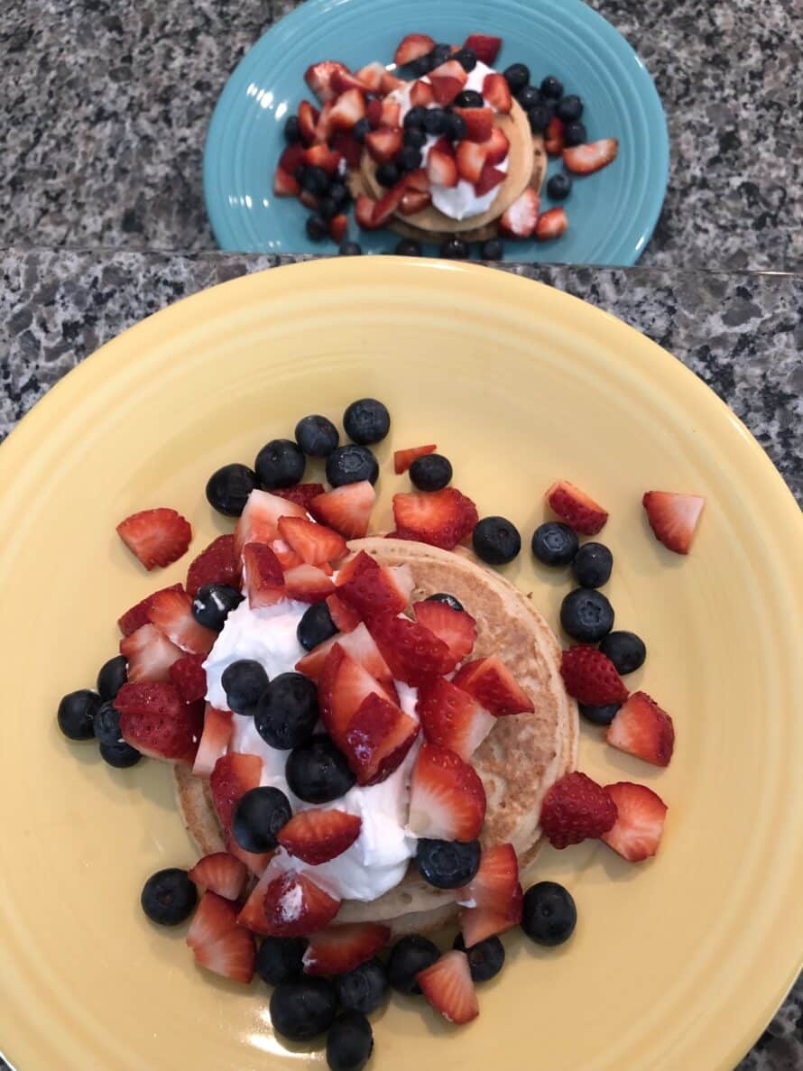 Kodiak Pancakes with fresh berries