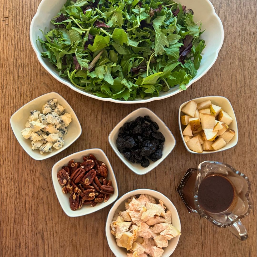 ingredients for the fall harvest salad