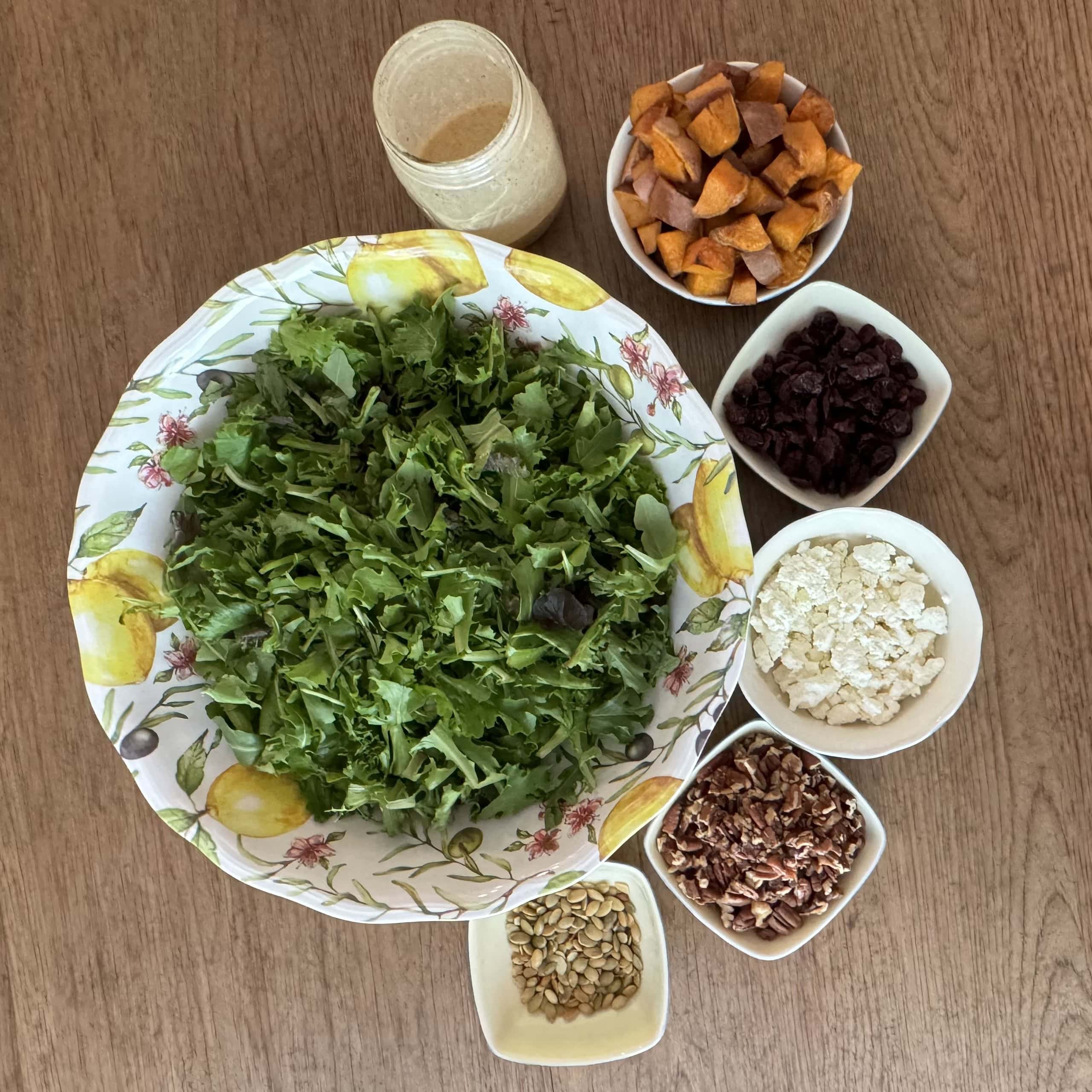 Roasted Sweet Potato Salad with Pecans and Cranberries ingredients