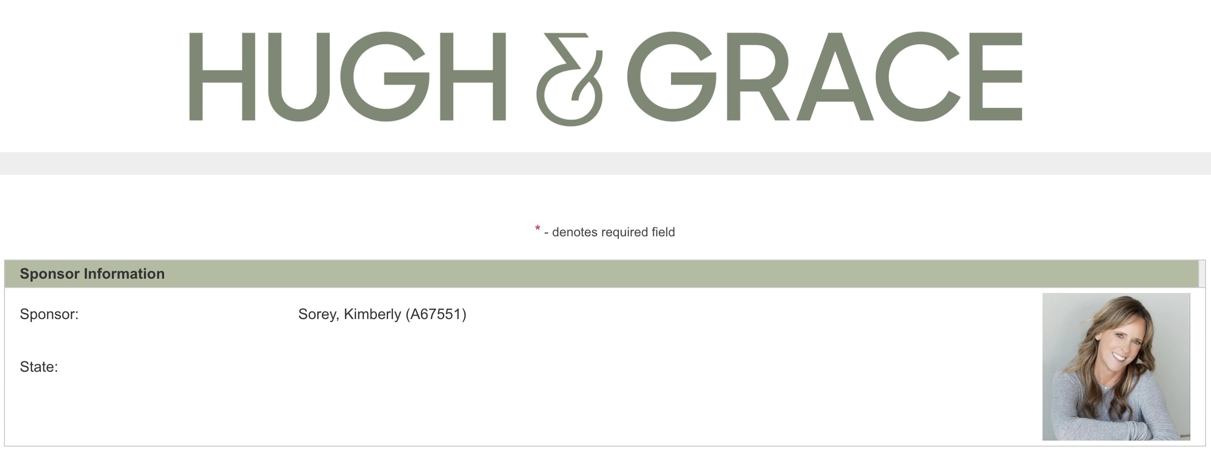 hugh and grace advocate sign up screenshot