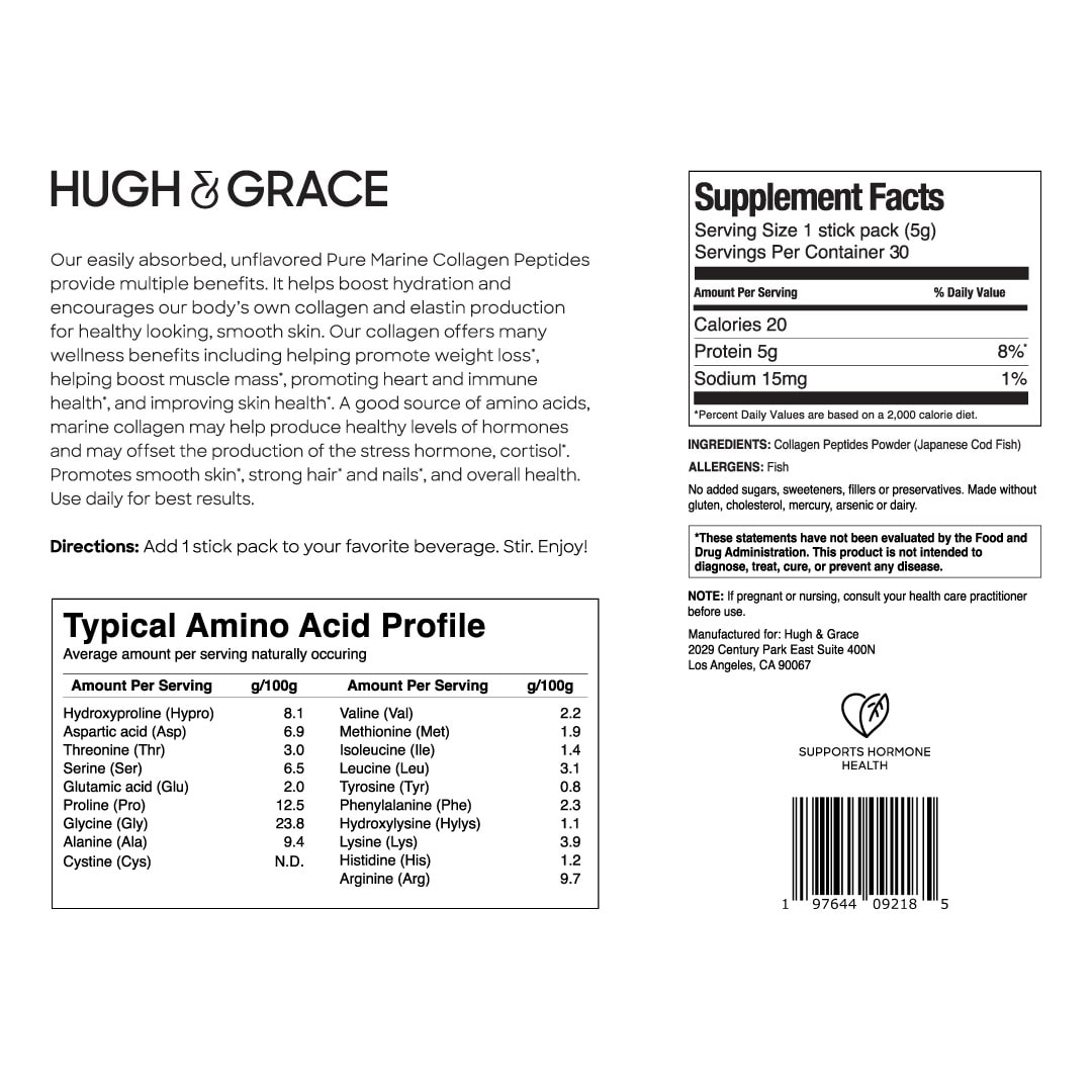 hugh and grace marine collagen label