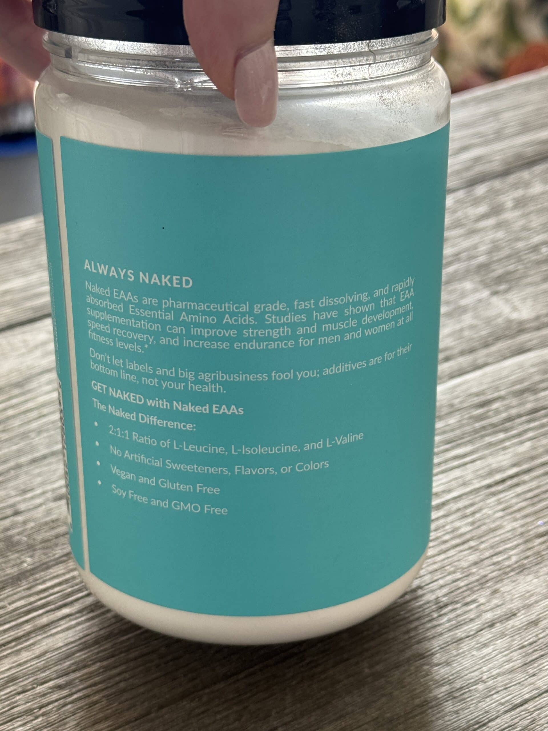 Naked Nutrition EAAs container label
