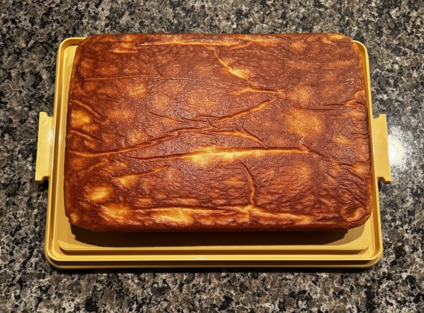 how the cake baked and came out of the caraway pan