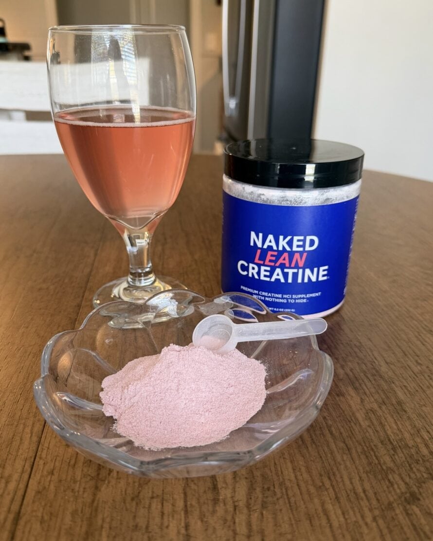 naked lean creatine in a glass